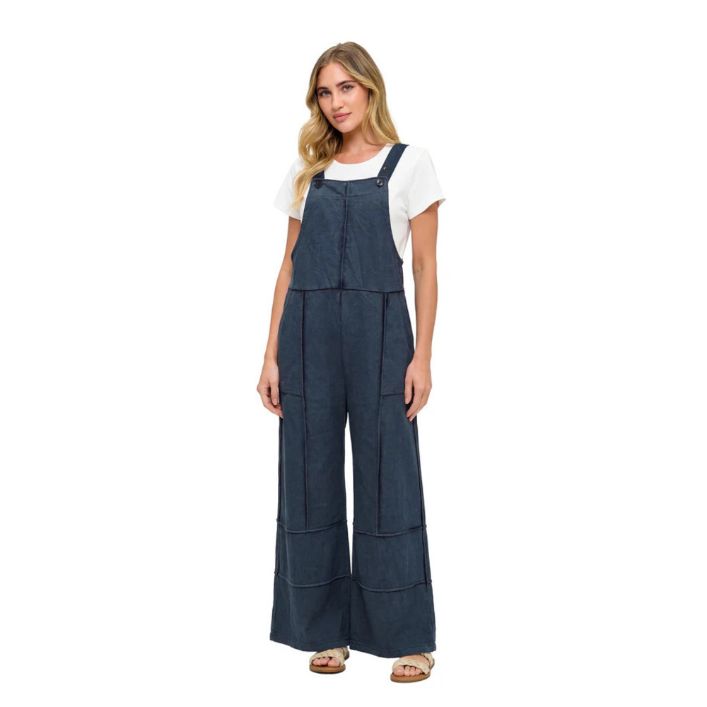 24678 BLUE Yak & Yeti Blue Overall Patchwork Stonewashed Various Sizes